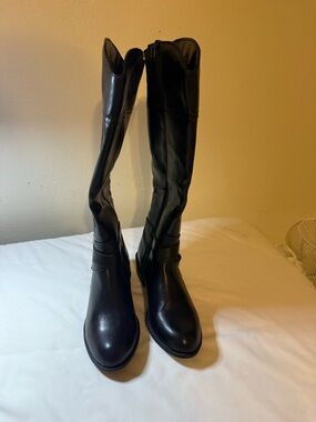 St. John's Bay Black Tall Heeled Boots
